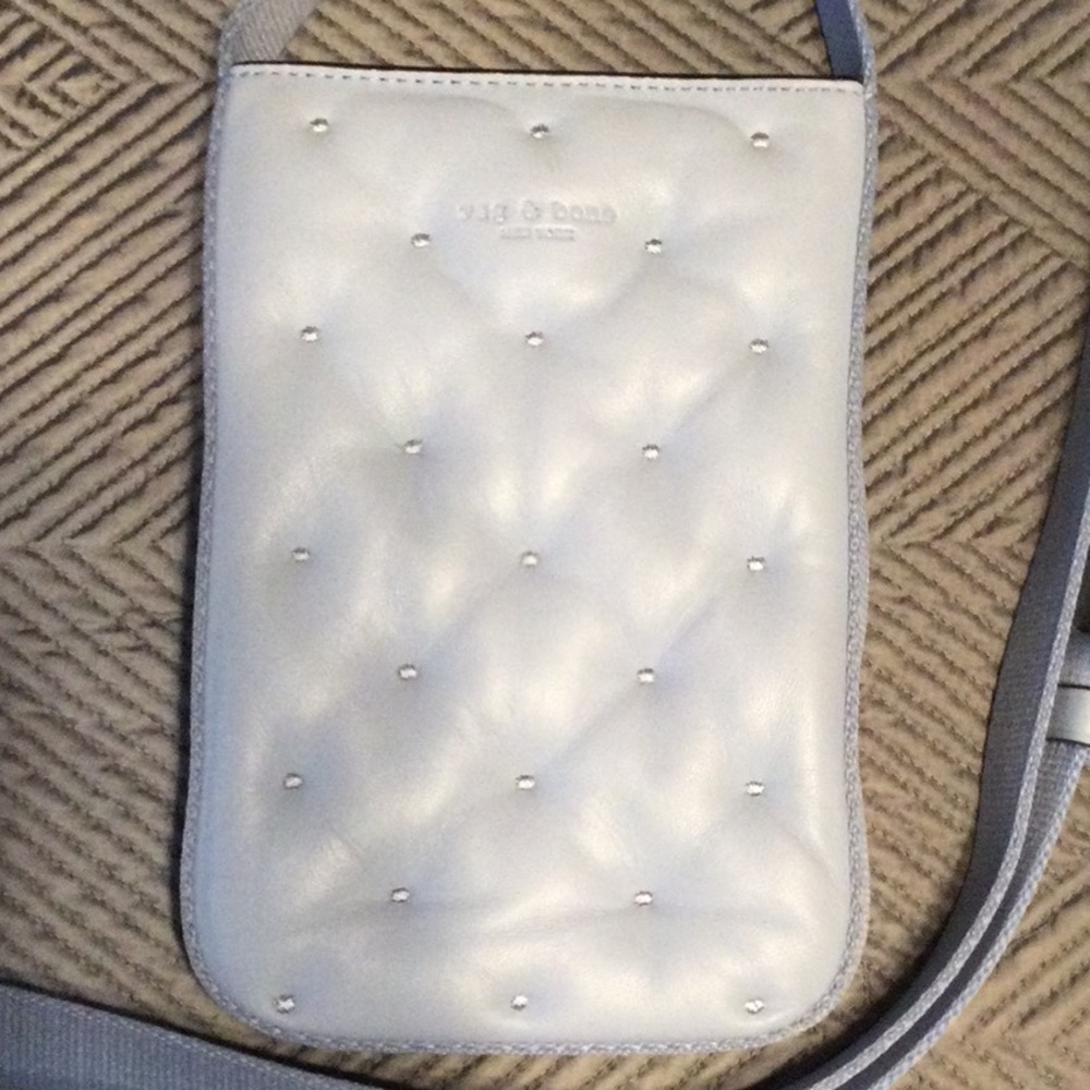 rag & bone blue leather crossbody bag for women